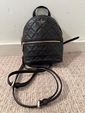 Kate Spade Natalia Quilted Mini Convertible Backpack - Black